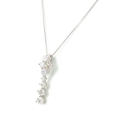 メレダイヤ デザインネックレス プラチナ ペンダント ネックレス Pt900 Pt850 ダイヤモンド レディース 【中古】nbjwl