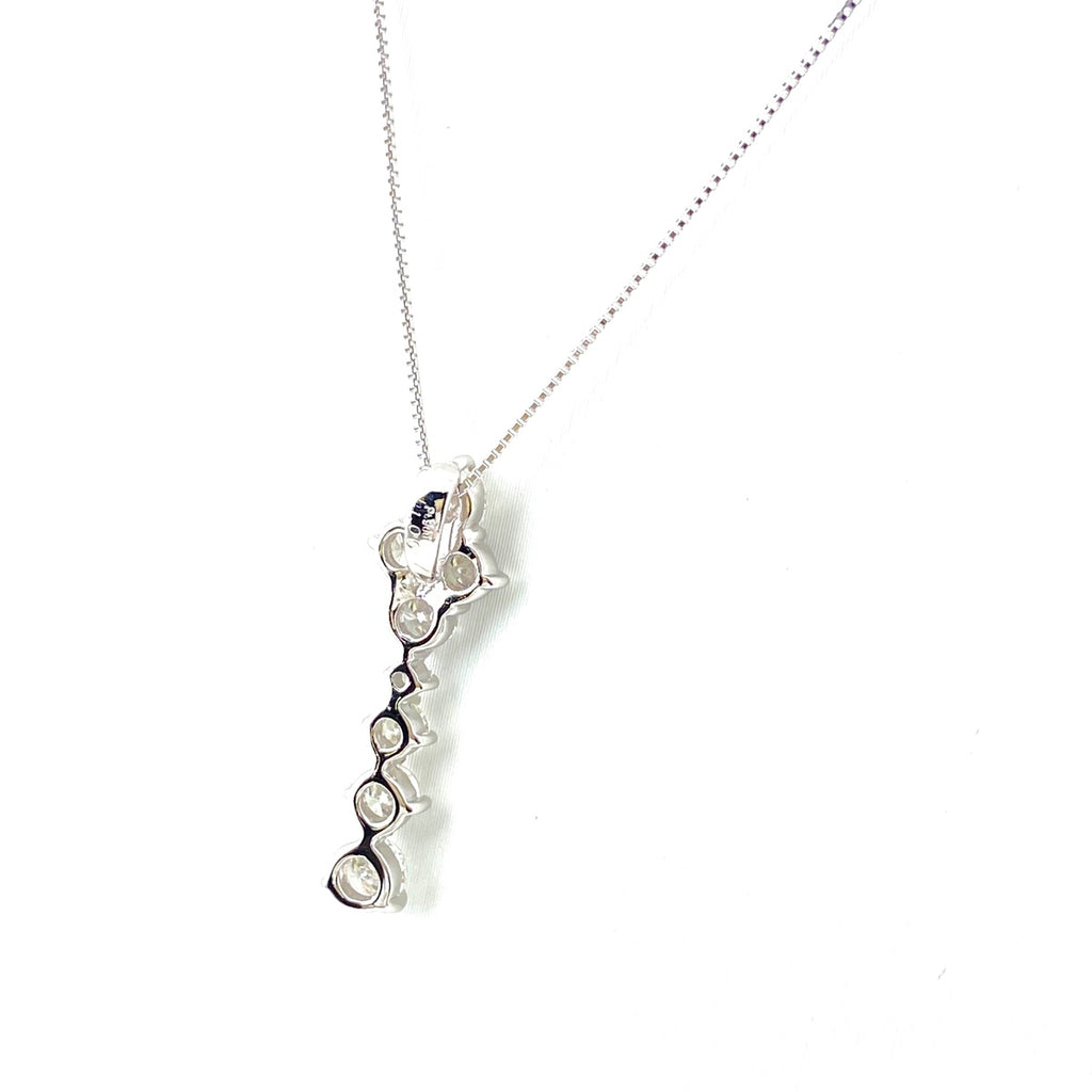 メレダイヤ デザインネックレス プラチナ ペンダント ネックレス Pt900 Pt850 ダイヤモンド レディース 【中古】nbjwl