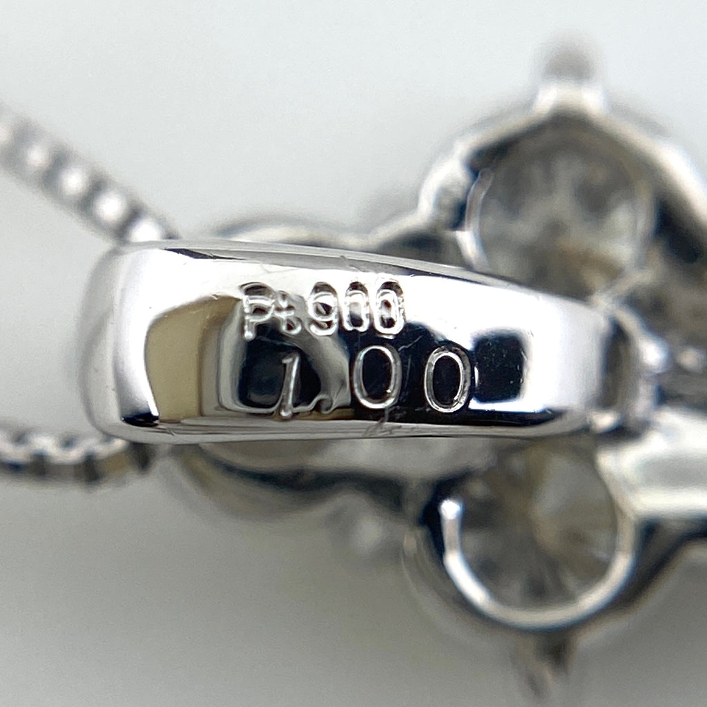 メレダイヤ デザインネックレス プラチナ ペンダント ネックレス Pt900 Pt850 ダイヤモンド レディース 【中古】nbjwl