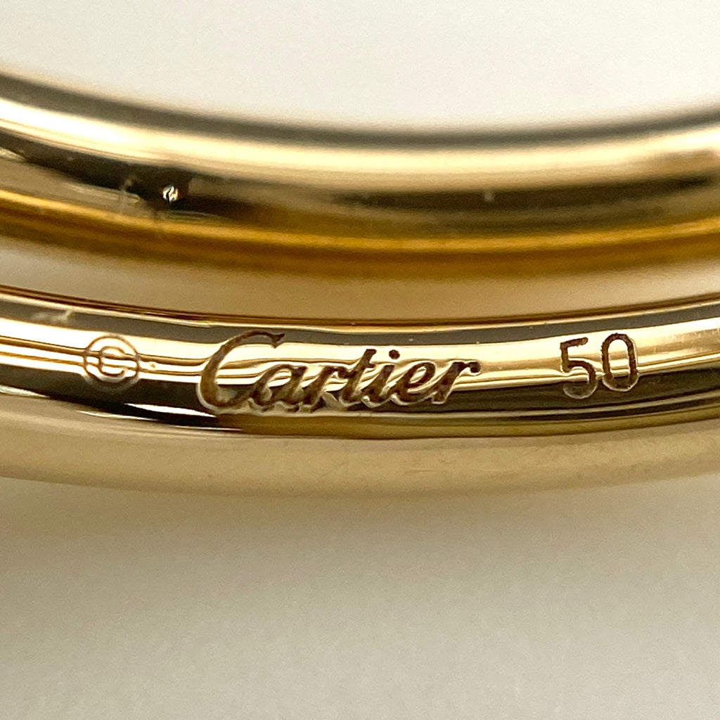 カルティエ ジュスト アン クル リング YG イエローゴールド 指輪 メレダイヤ リング 8号 750 ダイヤモンド レディース 【中古】brjwl