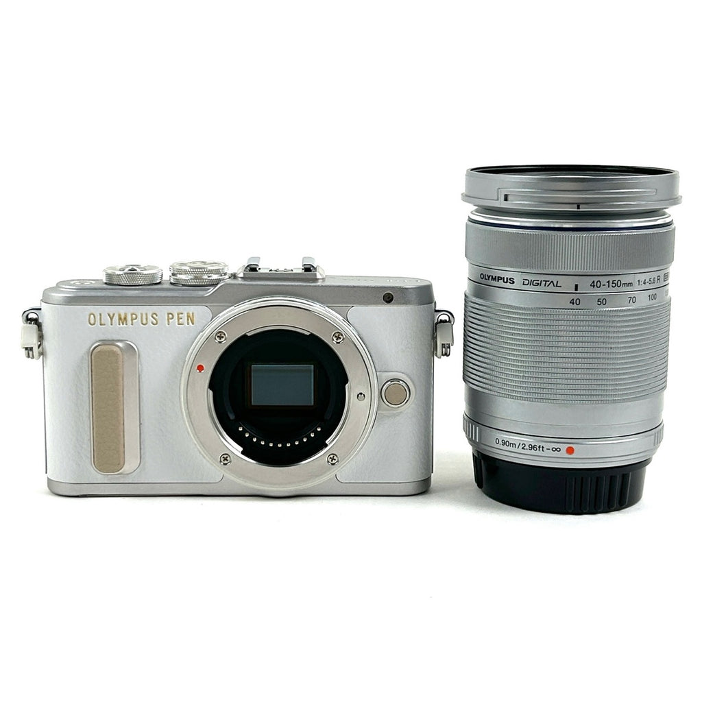 オリンパス OLYMPUS PEN E-PL8 ホワイト + M.ZUIKO DIGITAL 40-150mm F4.0-5.6 R シルバー デジタル ミラーレス 一眼カメラ 【中古】