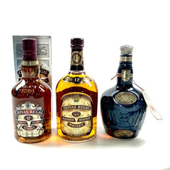 シーバスブラザーズ CHIVAS BROTHERS 12年 ブレンデッド 旧ボトル ロイヤルサルート 21年 青 スコッチ 700ml ウイスキー セット 【古酒】