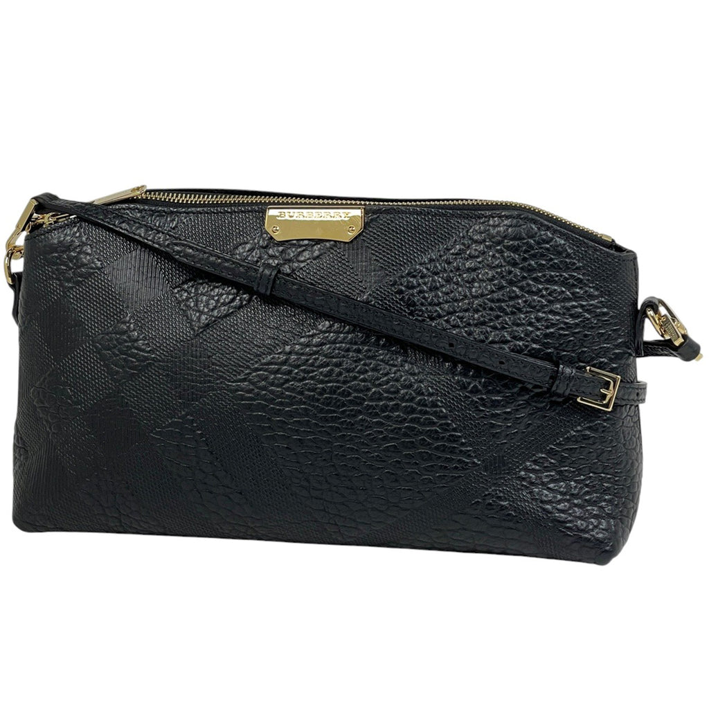 バーバリー ロゴ ショルダーバッグ 斜め掛け ショルダーバッグ レザー ブラック レディース 【中古】brbag