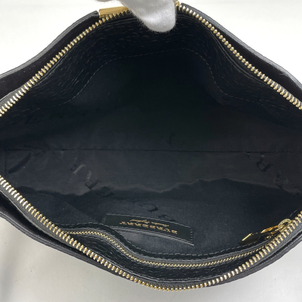 バーバリー ロゴ ショルダーバッグ 斜め掛け ショルダーバッグ レザー ブラック レディース 【中古】brbag
