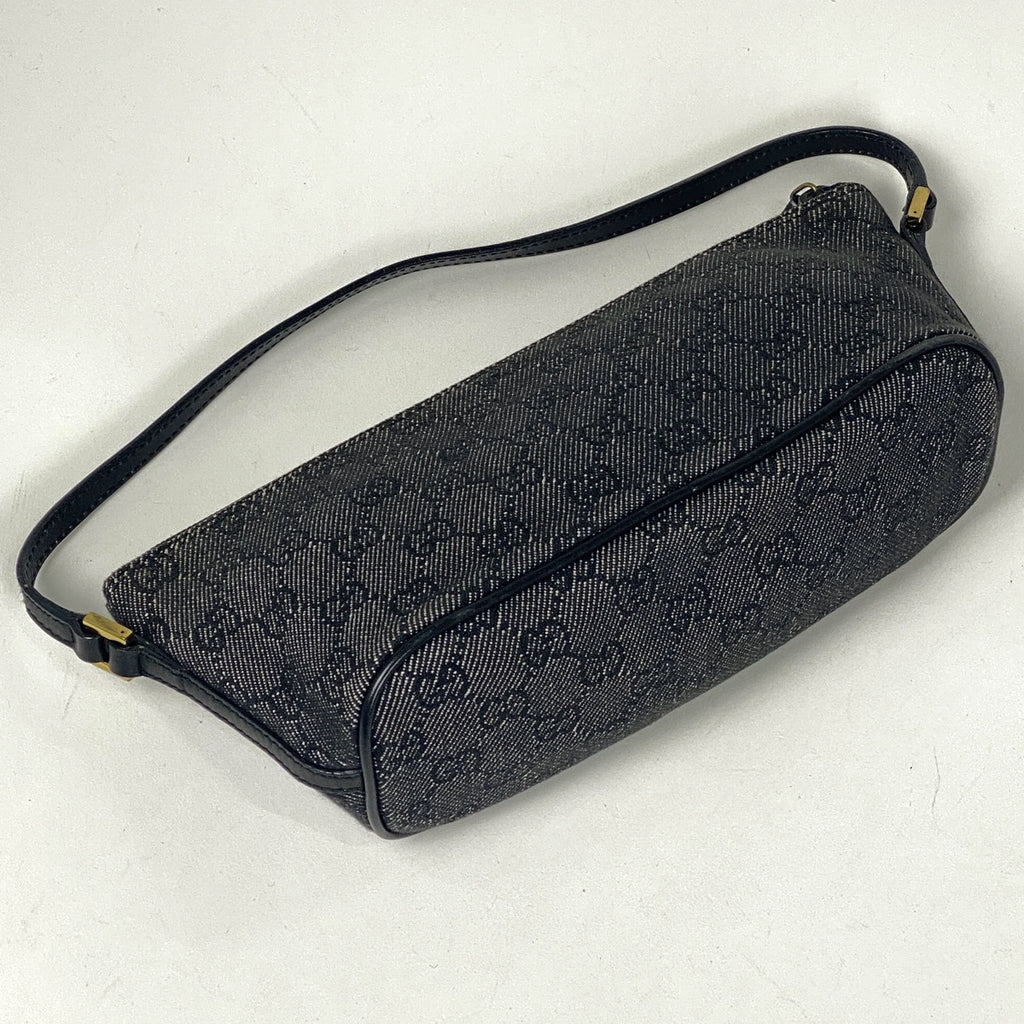 グッチ GG柄 ハンドバッグ アクセサリーポーチ ロゴ ハンドバッグ GGキャンバス ブラック 07198 レディース 【中古】brbag
