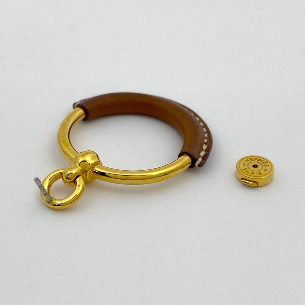 エルメス ループ ピアス フープ スイング ピアス ヴォーバレニア メタル フォーブ(ブラウン) レディース 【中古】bracc