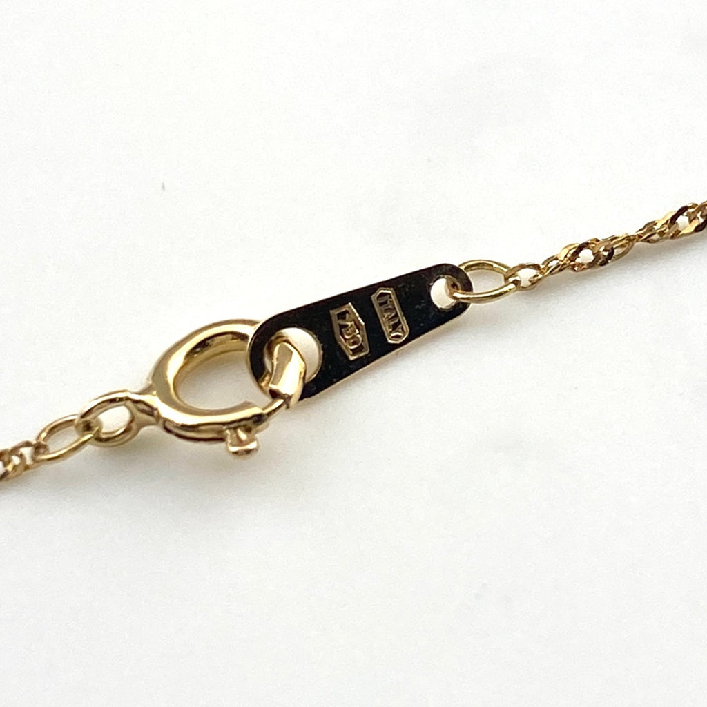 ダイヤモンド デザインネックレス YG イエローゴールド ペンダント ネックレス K18 ダイヤモンド レディース 【中古】nbjwl