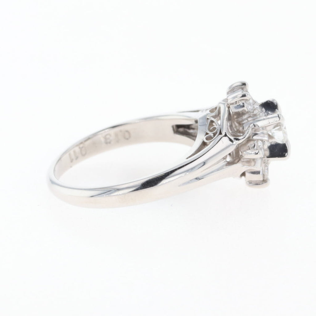 メレダイヤ デザインリング プラチナ 指輪 リング 5.5号 Pt900 ダイヤモンド レディース 【中古】nbjwl