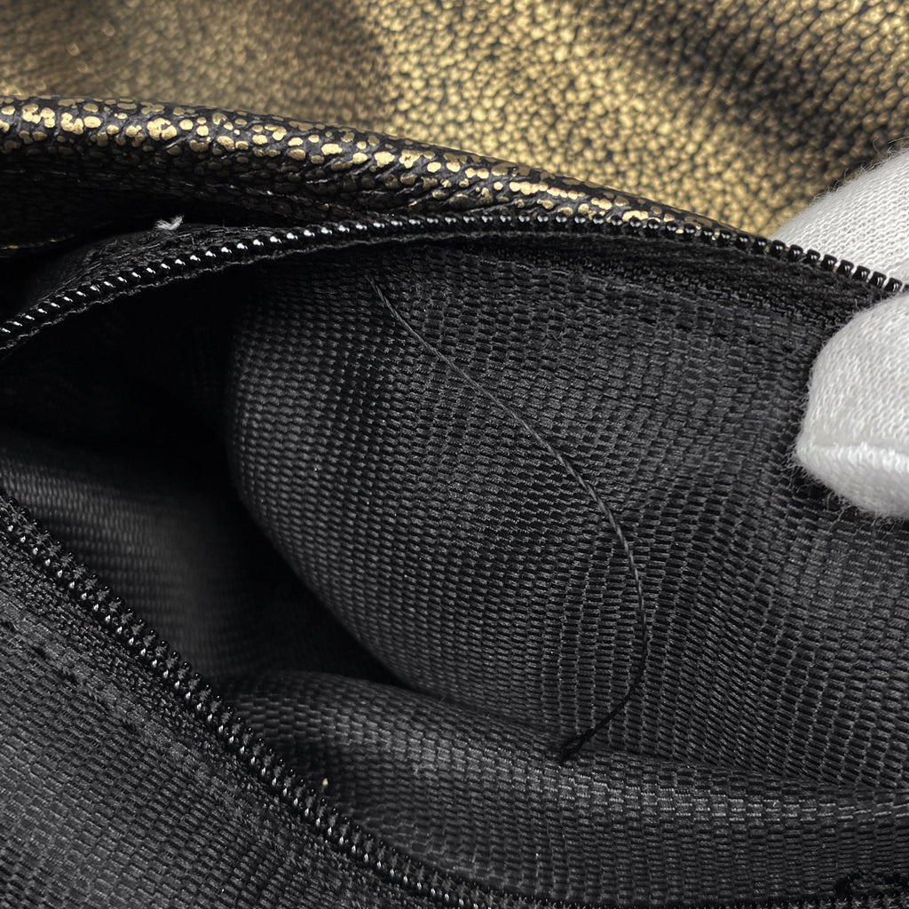 コーチ ロゴ チェーン ショルダーバッグ 2WAY クラッチバッグ レザー ブロンズ 33527 レディース 【中古】 brbag
