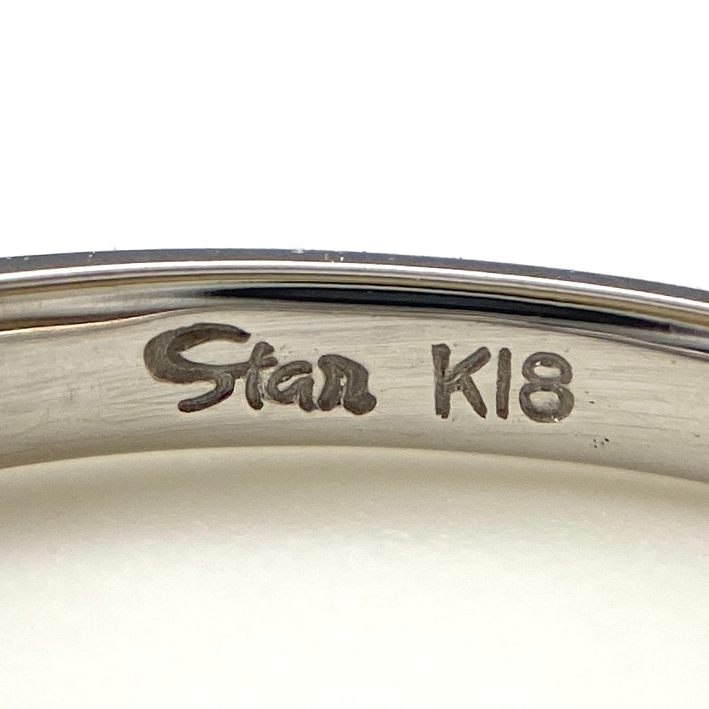 スタージュエリー メレダイヤ デザインリング 指輪 リング 9.5号 K18 ダイヤモンド レディース 【中古】brjwl
