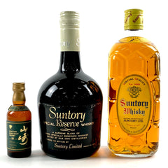 【東京都内限定お届け】サントリー SUNTORY 山崎 10年 ピュアモルト グリーンラベル ミニボトル スペシャルリザーブ 金花 角瓶 700ml ウイスキー セット 【古酒】