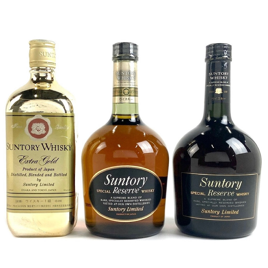 【東京都内限定お届け】サントリー SUNTORY エクストラゴールド 金ボトル スペシャルリザーブ 750ml ウイスキー セット 【古酒】