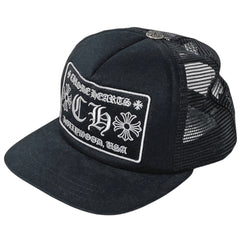 クロムハーツ ロゴ メッシュ キャップ トラッカー 帽子 キャップ ブラック メンズ 【中古】brapp
