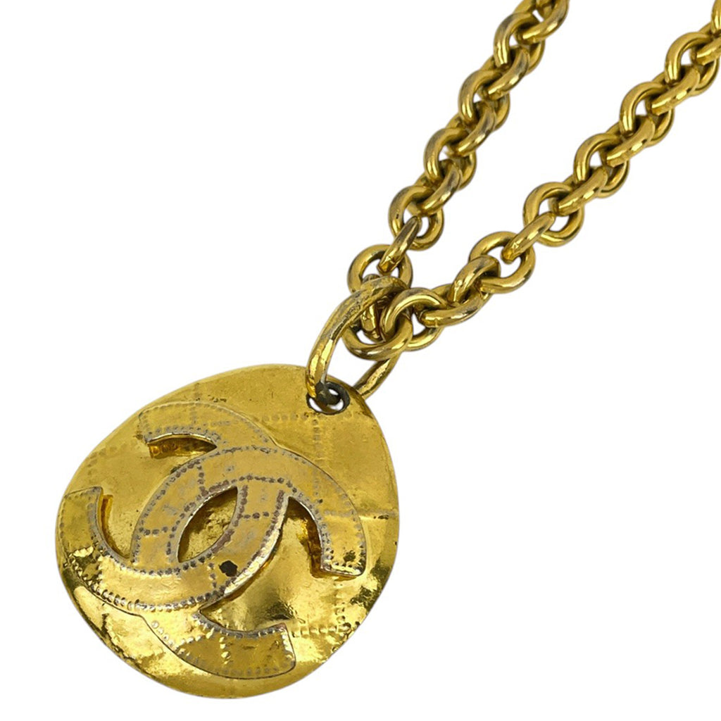 シャネル ココマーク チェーン ネックレス CCマーク ロング ネックレス GP ゴールド レディース 【中古】 bracc