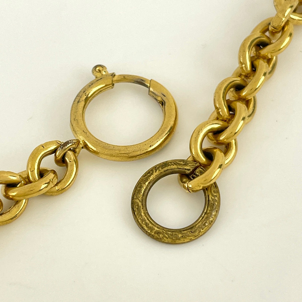 シャネル ココマーク チェーン ネックレス CCマーク ロング ネックレス GP ゴールド レディース 【中古】 bracc