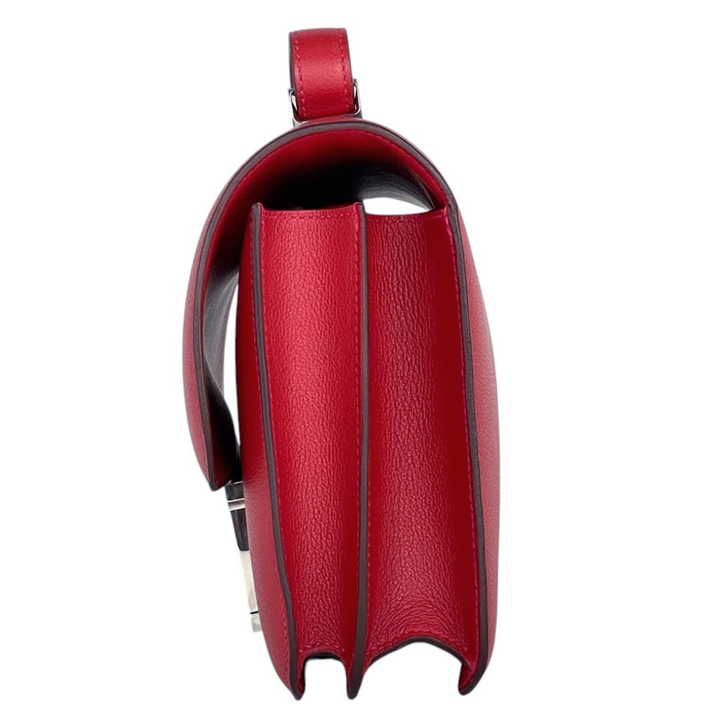 エルメス コンスタンス3 23 ハンドバッグ Hロゴ ショルダーバッグ レザー ルージュカザック レディース 【中古】brbag
