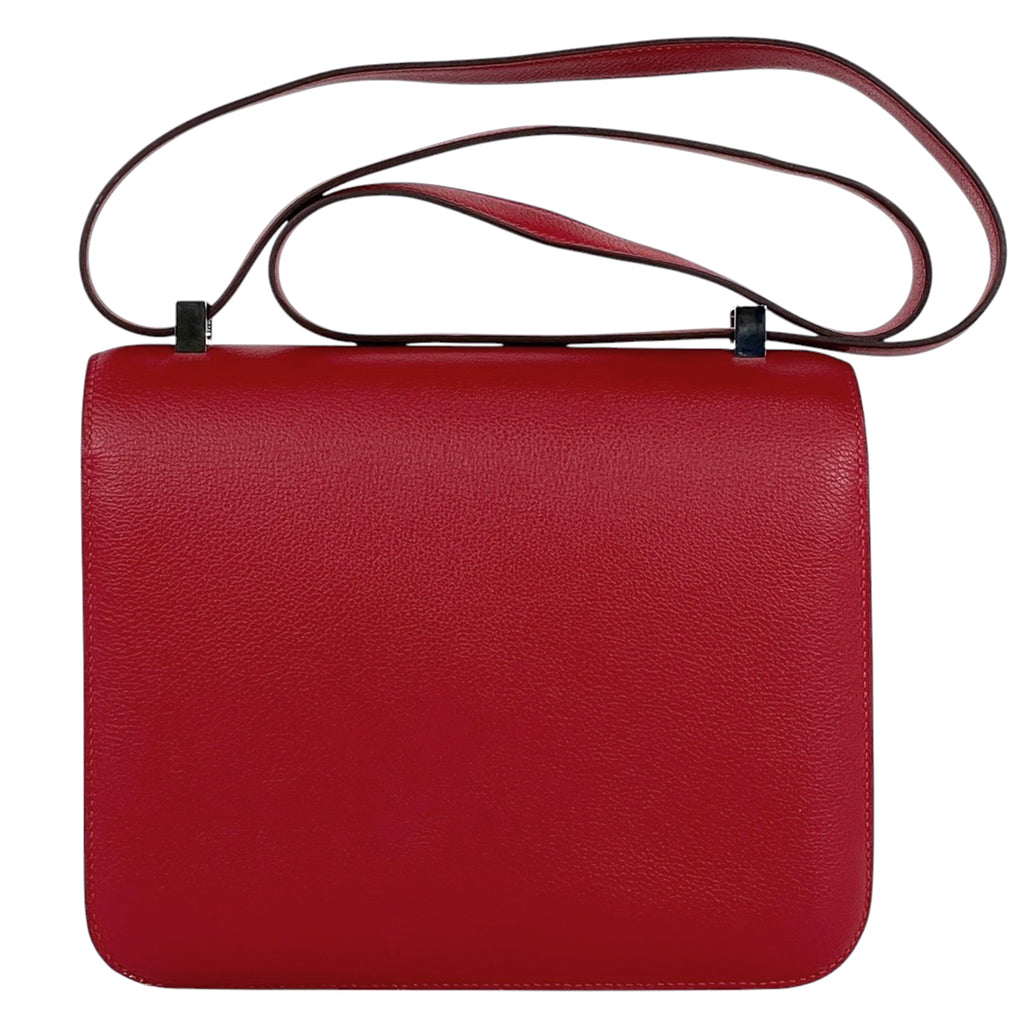 エルメス コンスタンス3 23 ハンドバッグ Hロゴ ショルダーバッグ レザー ルージュカザック レディース 【中古】brbag