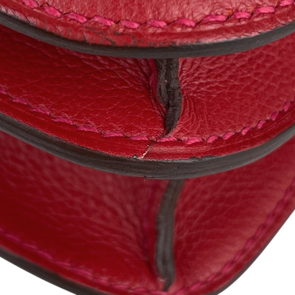 エルメス コンスタンス3 23 ハンドバッグ Hロゴ ショルダーバッグ レザー ルージュカザック レディース 【中古】brbag
