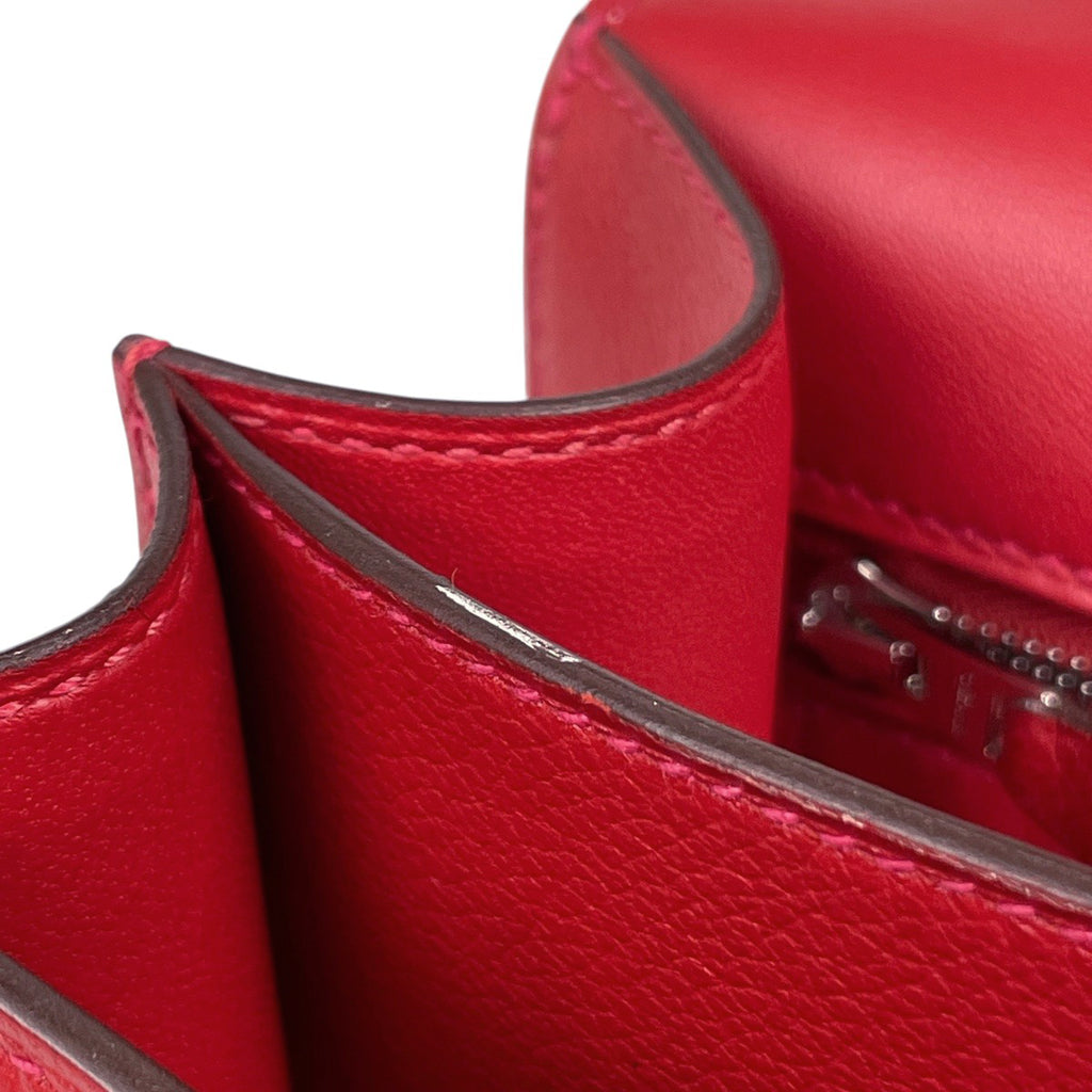 エルメス コンスタンス3 23 ハンドバッグ Hロゴ ショルダーバッグ レザー ルージュカザック レディース 【中古】brbag