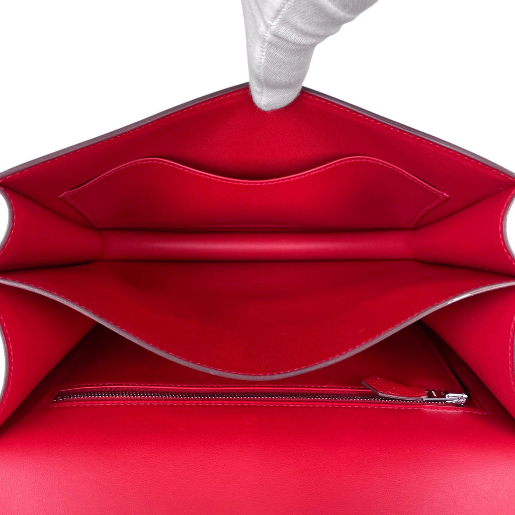 エルメス コンスタンス3 23 ハンドバッグ Hロゴ ショルダーバッグ レザー ルージュカザック レディース 【中古】brbag