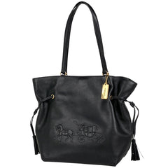 コーチ アンディ トートバッグ ホースアンドキャリッジ トートバッグ レザー ブラック CA200 レディース 【中古】brbag