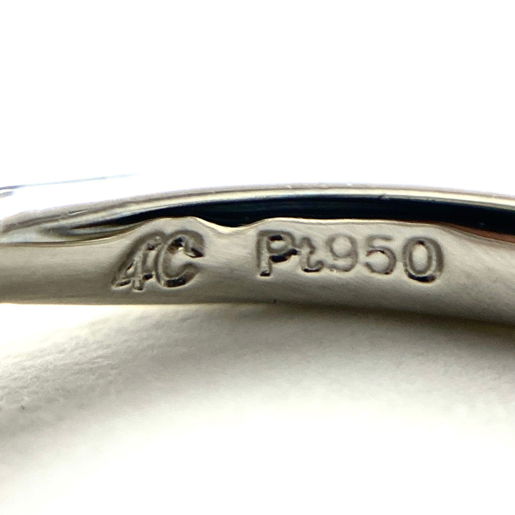 ヨンドシー ダイヤモンド デザインリング プラチナ 指輪 リング 8号 Pt950 ダイヤモンド レディース 【中古】brjwl