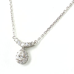 ダイヤモンド デザインネックレス プラチナ ペンダント メレダイヤ ネックレス Pt850 ダイヤモンド レディース 【中古】nbjwl