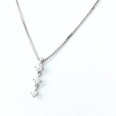 タサキ メレダイヤ デザインネックレス WG ホワイトゴールド ペンダント ネックレス K18 WG ダイヤモンド レディース 【中古】brjwl