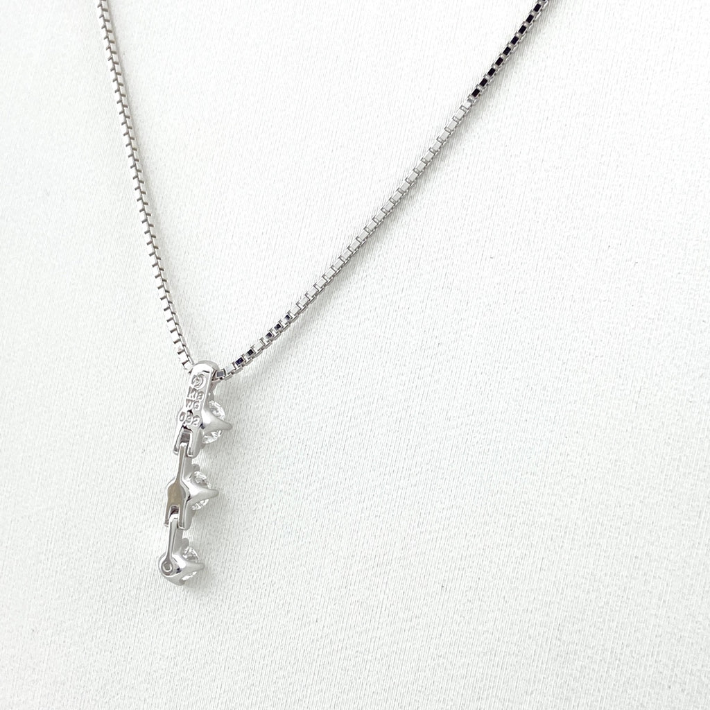 タサキ メレダイヤ デザインネックレス WG ホワイトゴールド ペンダント ネックレス K18 WG ダイヤモンド レディース 【中古】brjwl