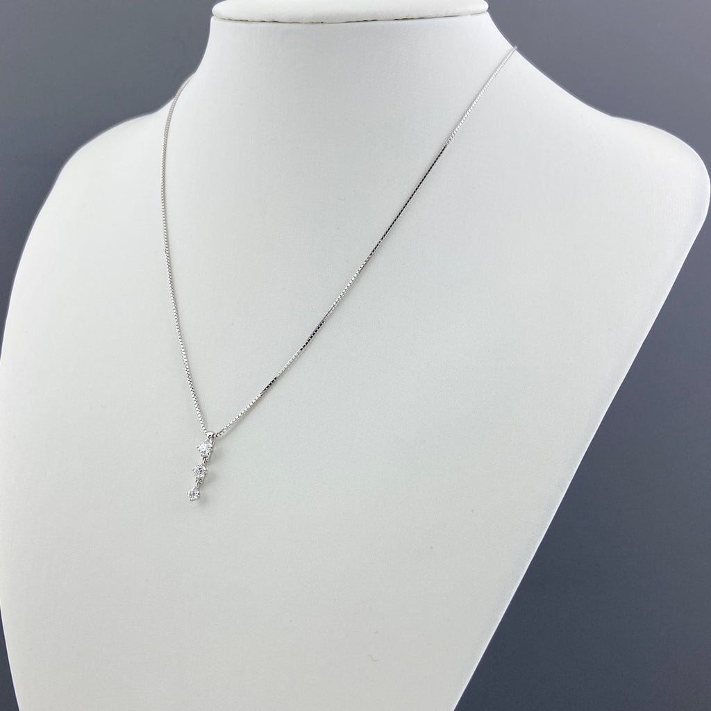 タサキ メレダイヤ デザインネックレス WG ホワイトゴールド ペンダント ネックレス K18 WG ダイヤモンド レディース 【中古】brjwl