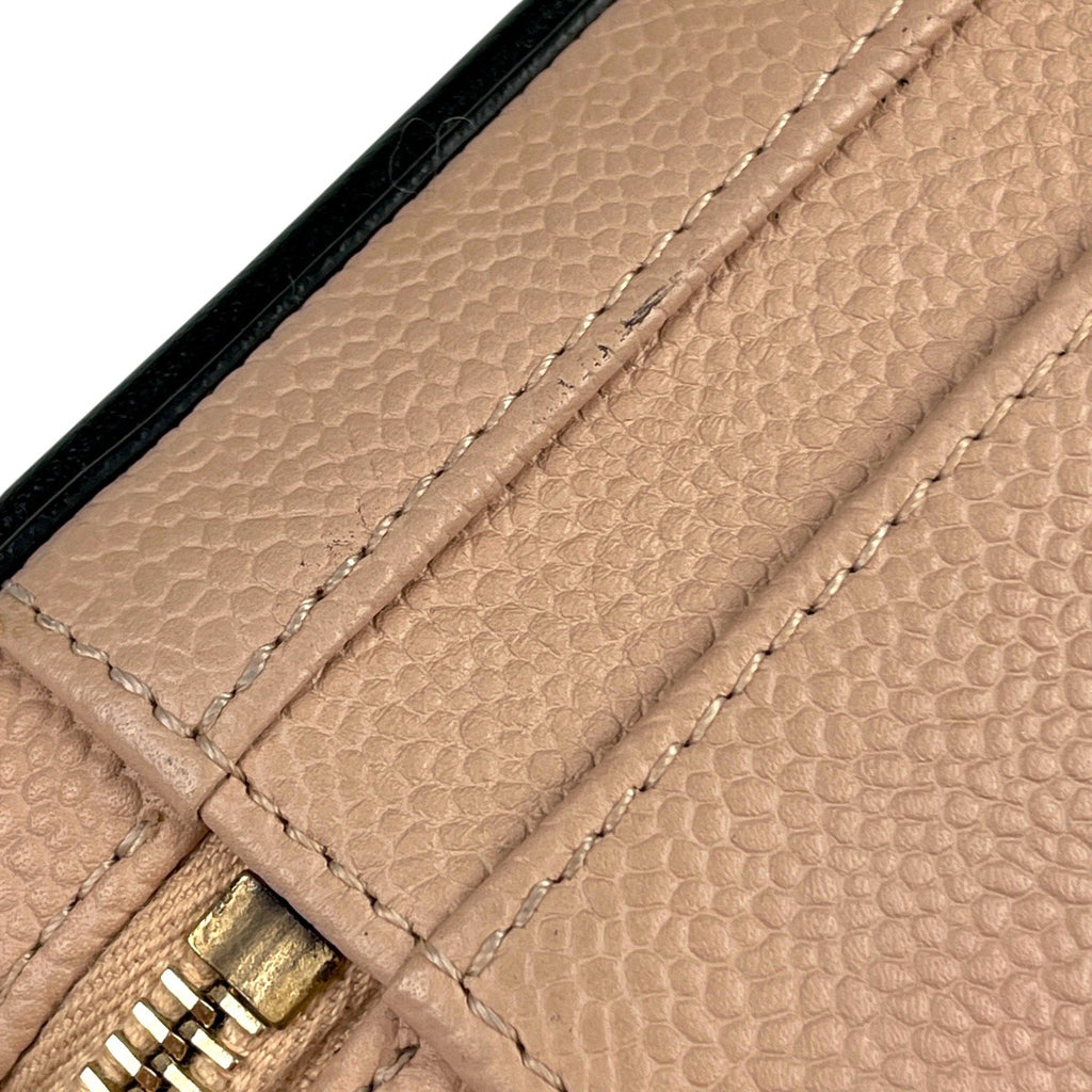 シャネル ココマーク チェーン ショルダーバッグ ミニ マトラッセ ショルダーバッグ キャビアスキン ベージュ ブラック レディース 【中古】brbag