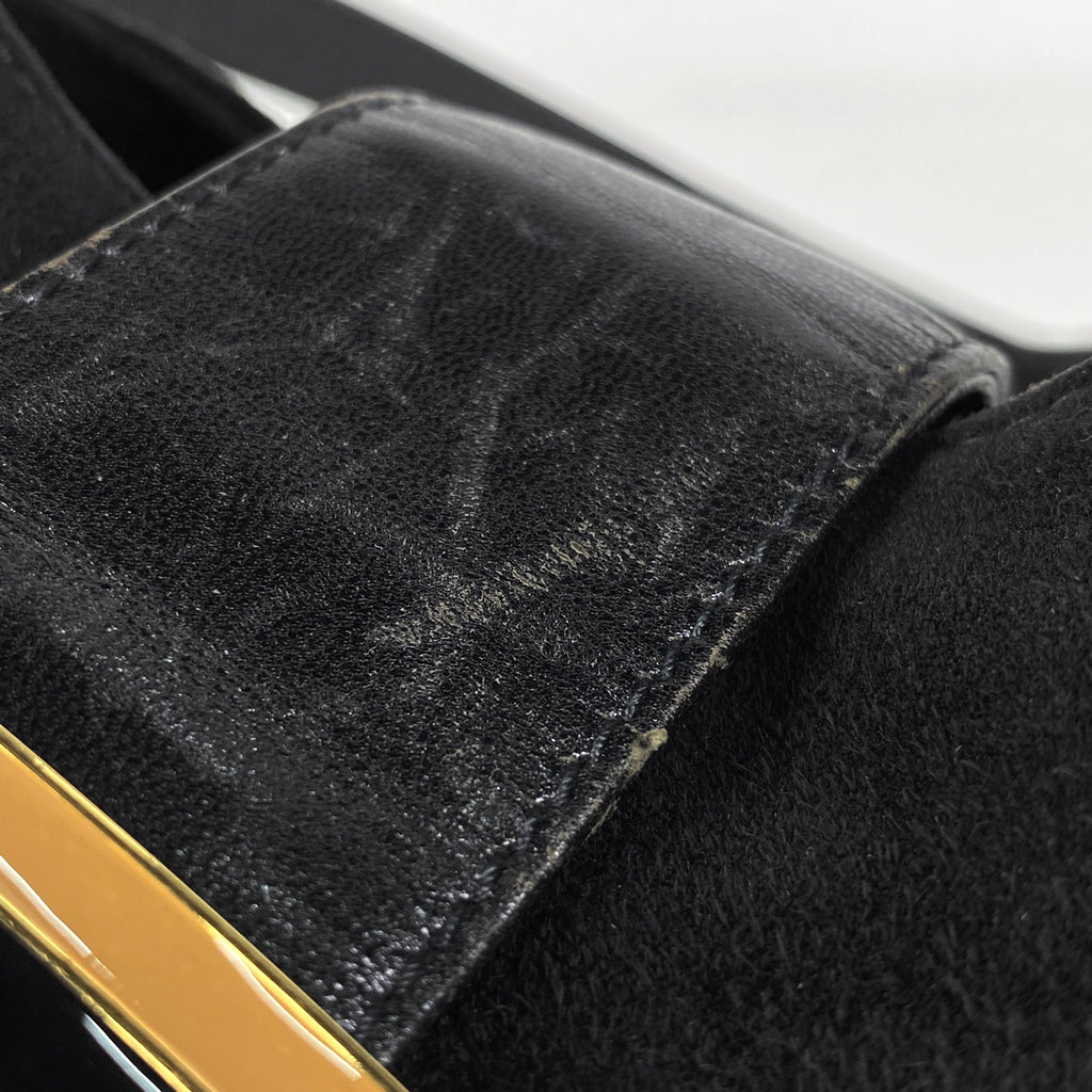 フェンディ ロゴ ショルダーバッグ ワンショルダー ショルダーバッグ スエード ブラック レディース 【中古】brbag