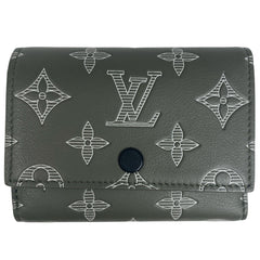 ルイ・ヴィトン ヴィクターウォレット モノグラムシャドウ 三つ折り財布 レザー オリーブグリーン M13216 レディース 【中古】brbag