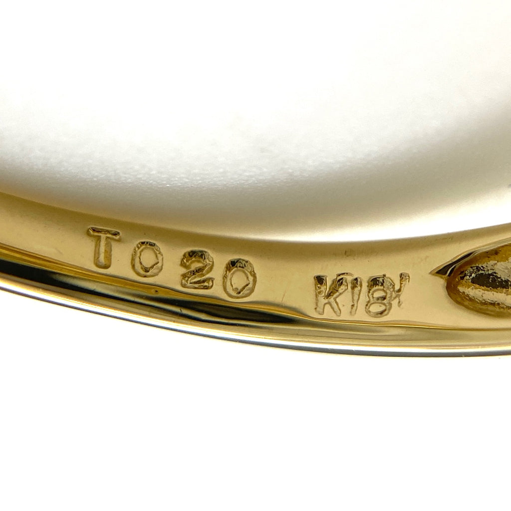 メレダイヤ デザインリング YG イエローゴールド 指輪 リング 12号 K18 ダイヤモンド レディース 【中古】nbjwl