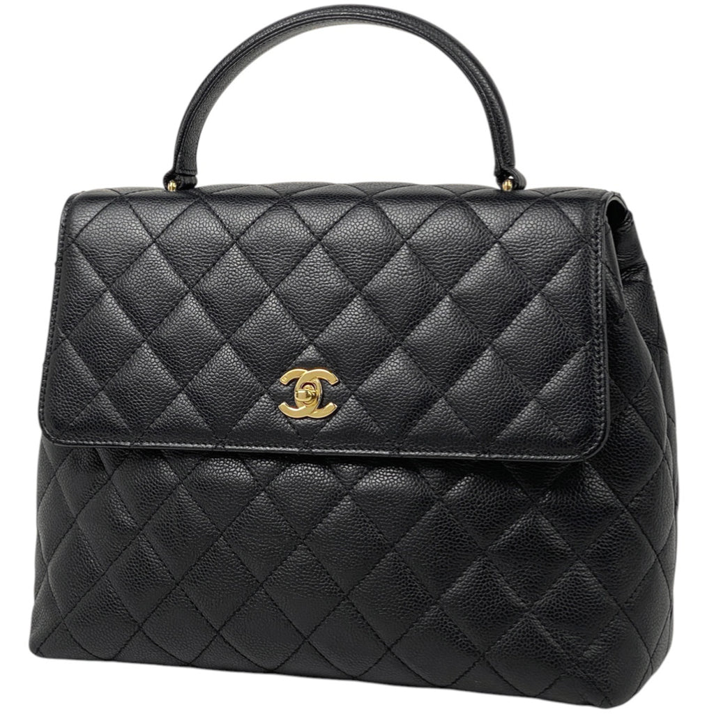 シャネル ココマーク ハンドバッグ マトラッセ ハンドバッグ キャビアスキン ブラック レディース 【中古】brbag