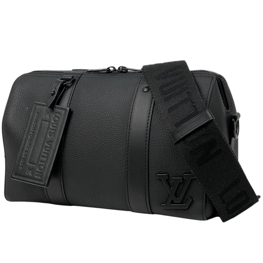 ルイ・ヴィトン シティ キーポル LV アエログラム ショルダーバッグ レザー ノワール(ブラック) M59255 メンズ 【中古】brbag