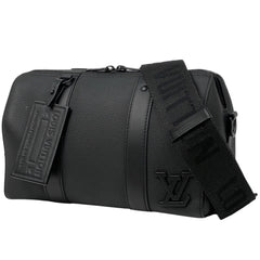 ルイ・ヴィトン シティ キーポル LV アエログラム ショルダーバッグ レザー ノワール(ブラック) M59255 メンズ 【中古】brbag