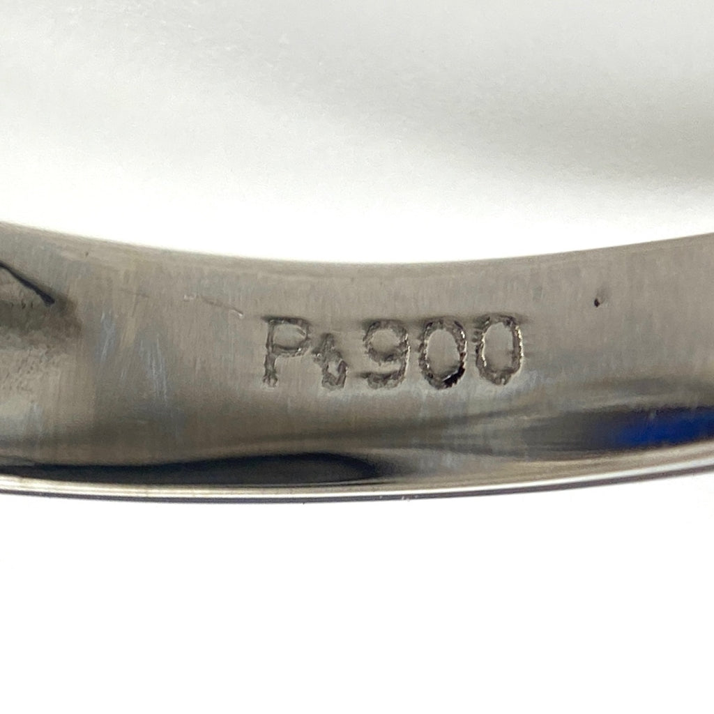 サファイア デザインリング プラチナ 指輪 メレダイヤ リング 13号 Pt900 サファイア ダイヤモンド レディース 【中古】nbjwl