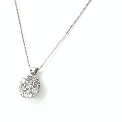 メレダイヤ デザインネックレス ペンダント ネックレス K18 ダイヤモンド レディース 【中古】nbjwl