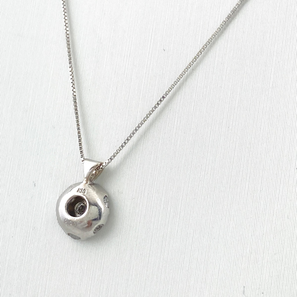 メレダイヤ デザインネックレス ペンダント ネックレス K18 ダイヤモンド レディース 【中古】nbjwl