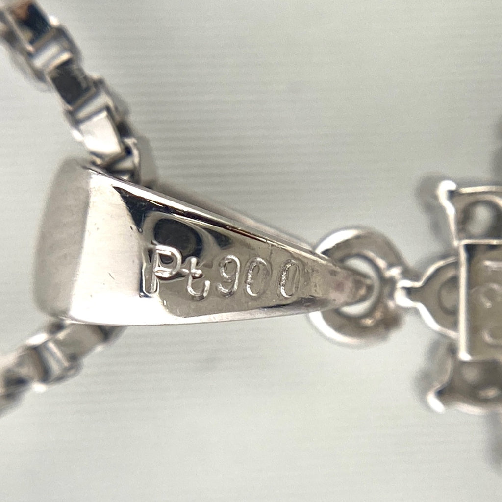 サファイア デザインネックレス プラチナ ペンダント メレダイヤ ネックレス Pt900 Pt850 サファイア レディース 【中古】  nbjwl
 ラッピング可