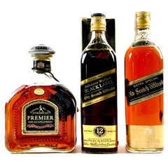 ジョニーウォーカー JOHNNIE WALKER プルミエ  12年 黒金キャップ エクストラスペシャル 金キャップ 750ml ウイスキー セット 【古酒】