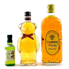 【東京都内限定お届け】サントリー SUNTORY 白州 12年 シングルモルト リザーブ くまボトル 金花 角瓶 300ml ウイスキー セット 【古酒】