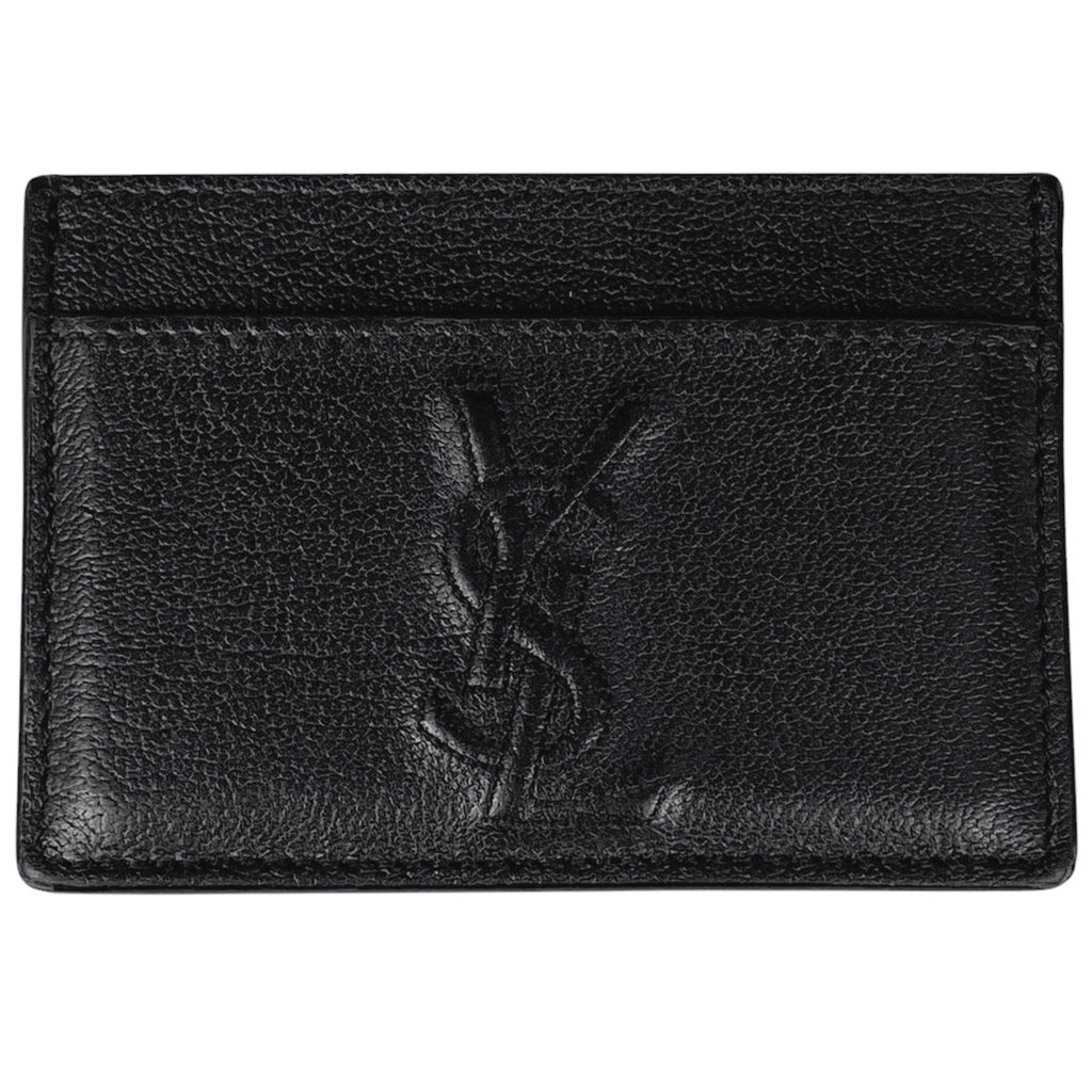 イヴ・サンローラン ロゴ カードケース パスケース カードケース レザー ブラック 352908 レディース 【中古】brbag