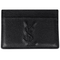 イヴ・サンローラン ロゴ カードケース パスケース カードケース レザー ブラック 352908 レディース 【中古】brbag