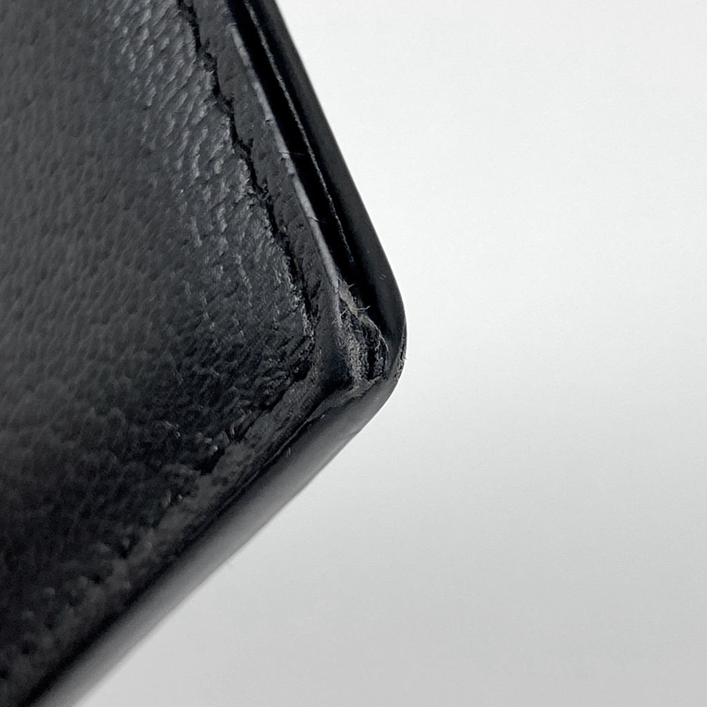 イヴ・サンローラン ロゴ カードケース パスケース カードケース レザー ブラック 352908 レディース 【中古】brbag