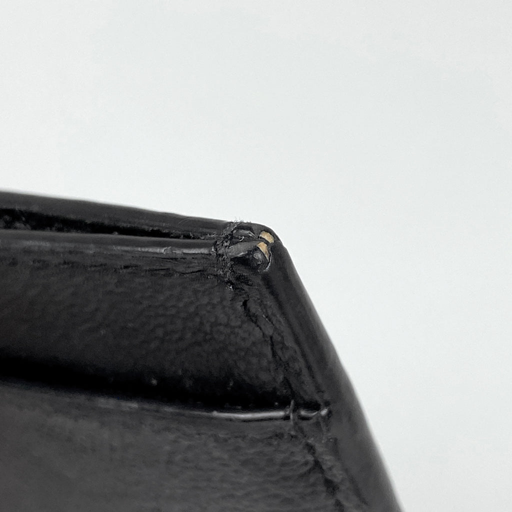 イヴ・サンローラン ロゴ カードケース パスケース カードケース レザー ブラック 352908 レディース 【中古】brbag