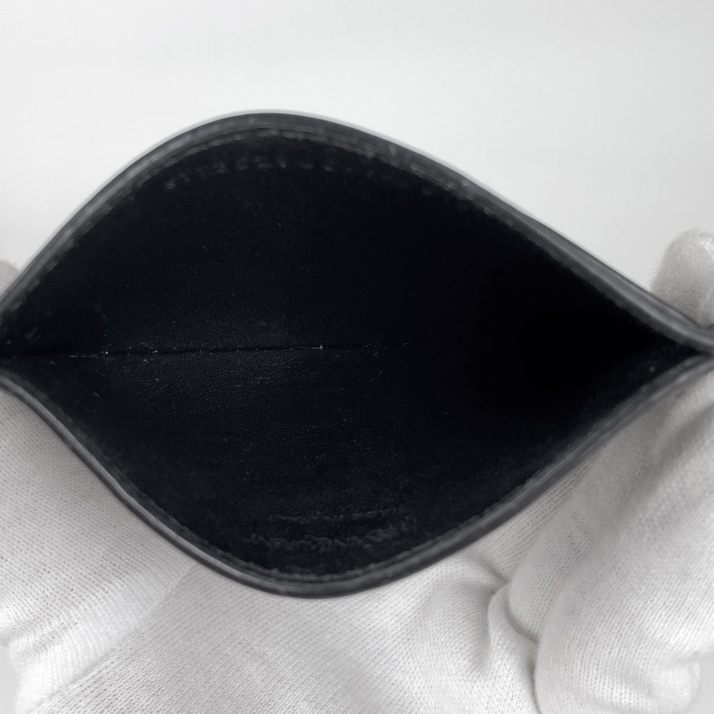 イヴ・サンローラン ロゴ カードケース パスケース カードケース レザー ブラック 352908 レディース 【中古】brbag