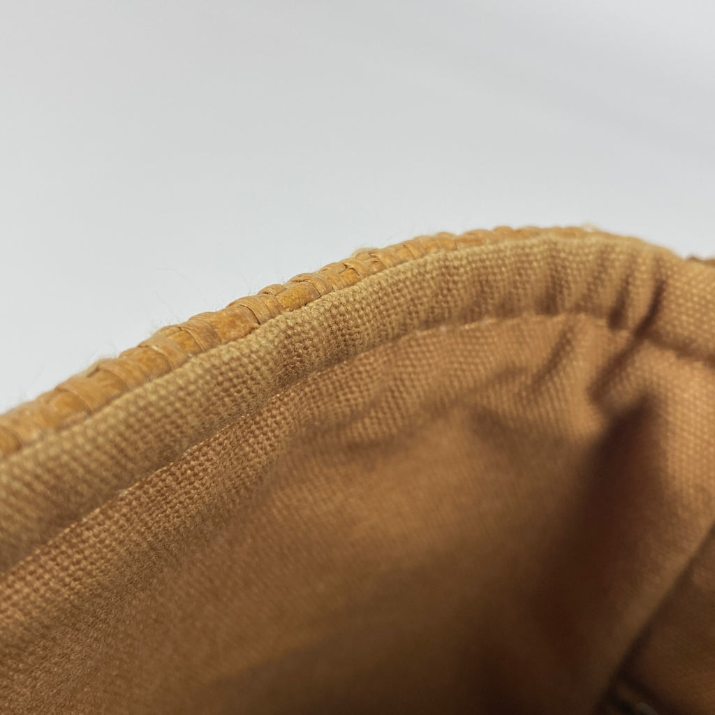 エルメス サクソー MM 手提げ バケツ型 ハンドバッグ ストロー ブラウン レディース 【中古】brbag