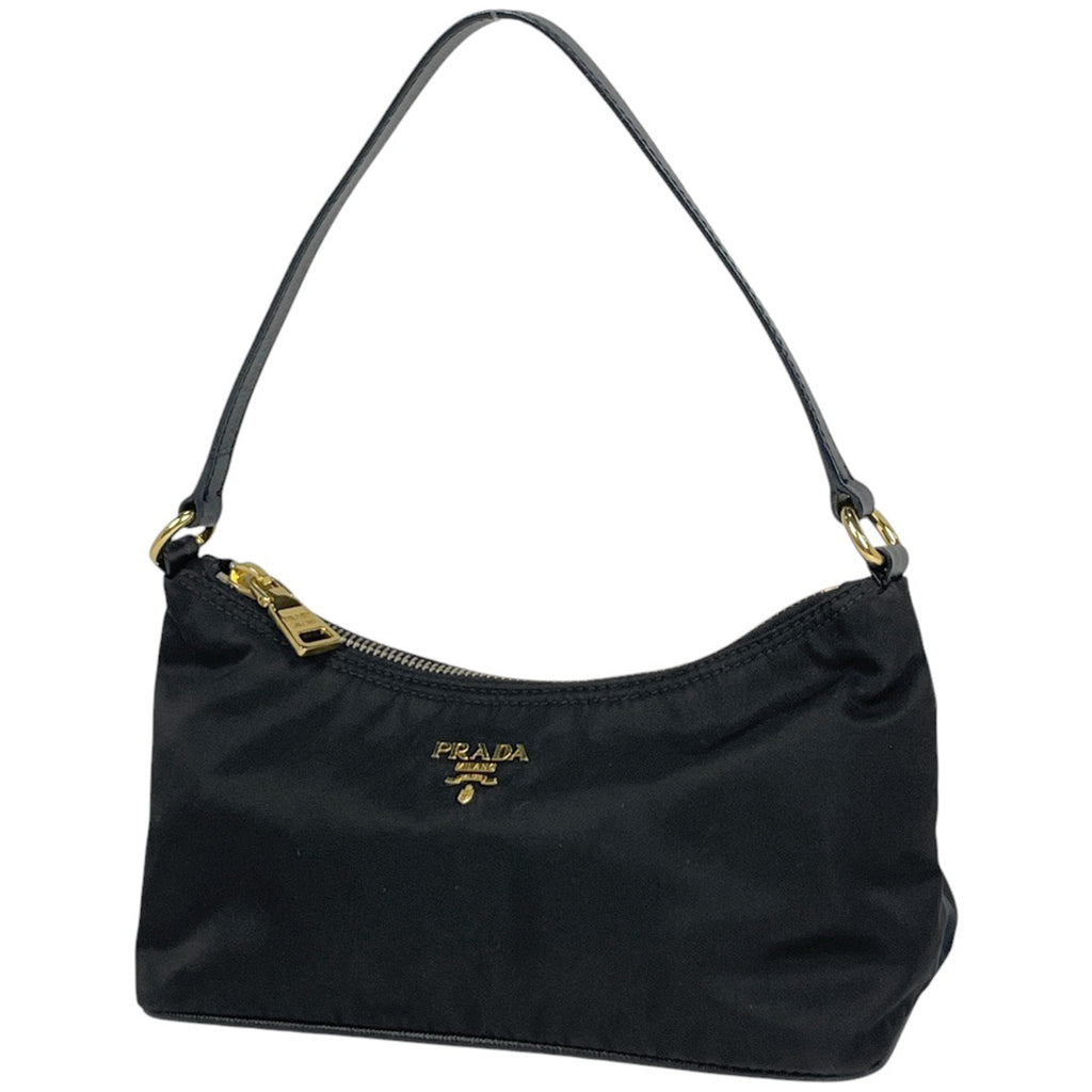 プラダ ロゴ ハンドバッグ アクセサリーポーチ ハンドバッグ ナイロン ネロ(ブラック) レディース 【中古】brbag